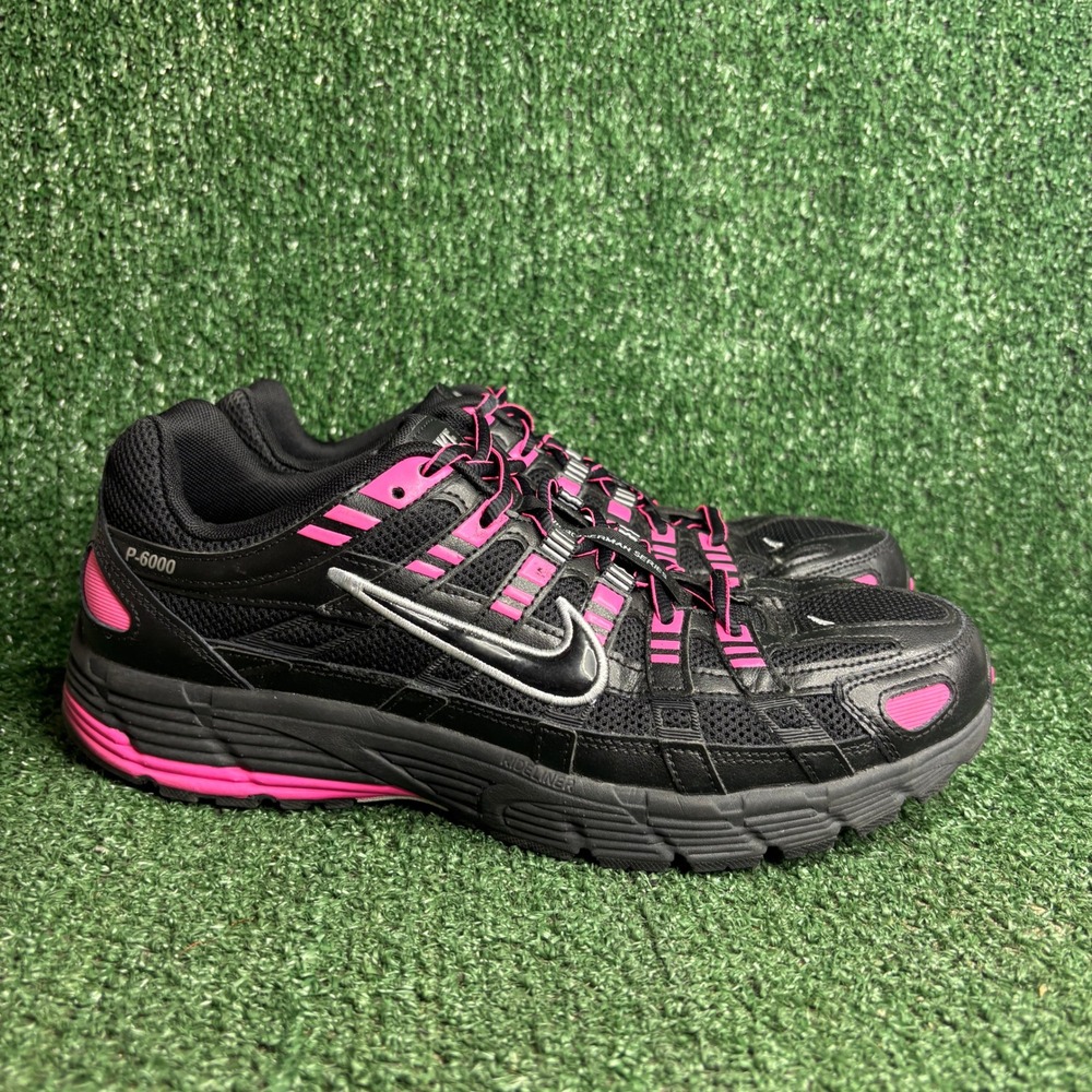 Nike P-6000 Bowerman Series Mesh Athletic Y2K Runner‎ Sneaker Black Pink Mens 10